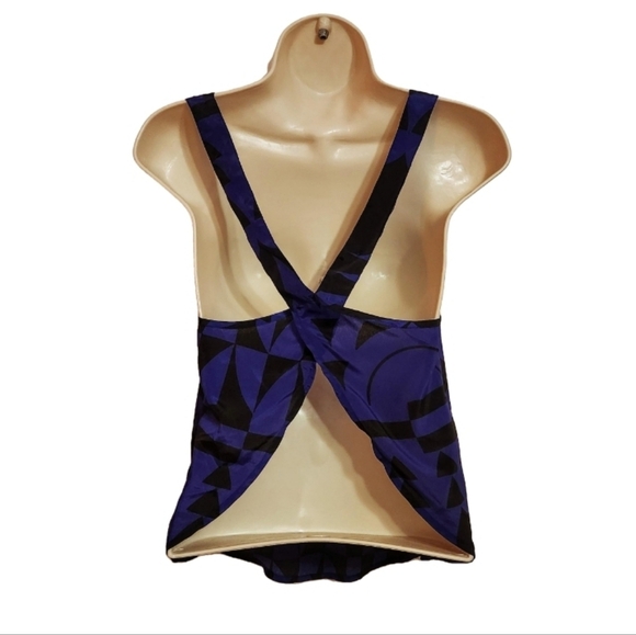 Silence + Noise Geometric Tank Top Purple Black Medium - Picture 4 of 8